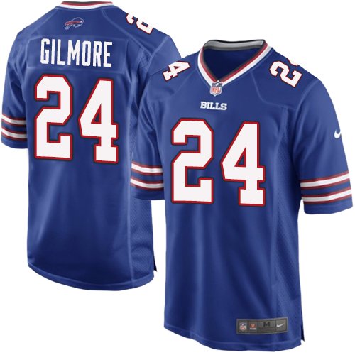 Men's Game Stephon Gilmore Nike Jersey Royal Blue Home - #24 NFL Buffalo Bills